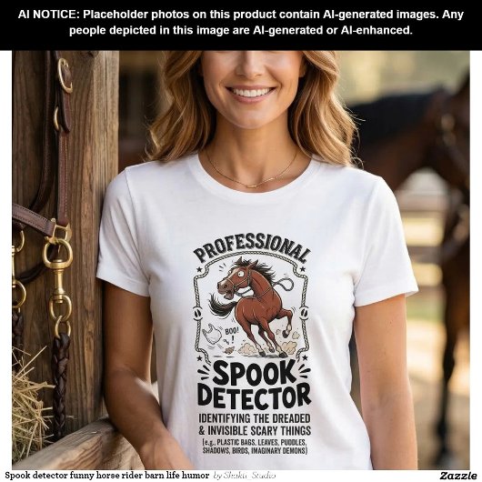 おばけ検知器 乗馬のユーモア 馬小屋ライフ Tシャツ