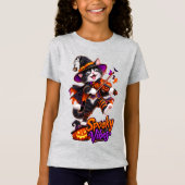 おばけ猫のハロウィン Tシャツ (正面)
