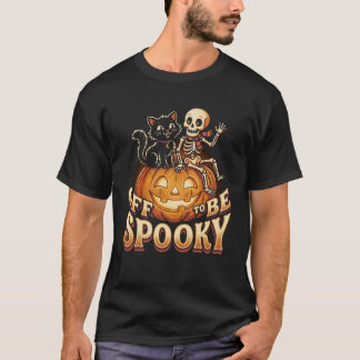 おばけ猫スケルトン ヴィンテージ ハロウィン Tシャツ