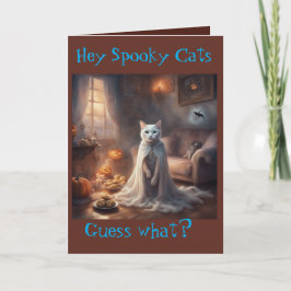 おばけ猫ハロウィン グリーティングカード