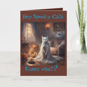 おばけ猫ハロウィン グリーティングカード
