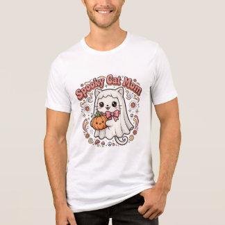 おばけ猫ママTシャツ かわいいお化け猫のハロウィン トライブレンドTシャツ