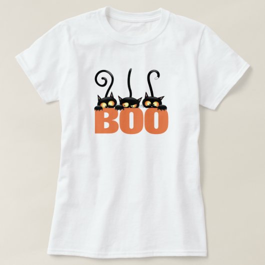 おばけ黒猫Tシャツ Tシャツ (デザイン正面)
