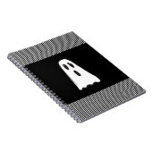 おばけ！かわいいお化け ハロウィン 黒白 ノートブック (右側)