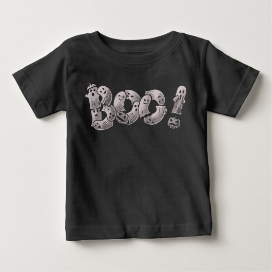 おばけ 面白い かわいい 赤ちゃん 男の子 女の子 ハロウィン 2023 ベビーTシャツ (正面)