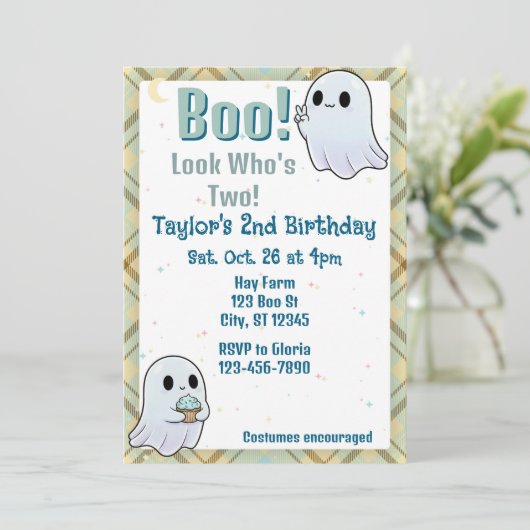 おばけ、2歳の誕生日だ！ 招待状 (スタンド正面)