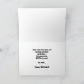 おばさおもしろいんに誕生日をお願いします。 カード (内部)