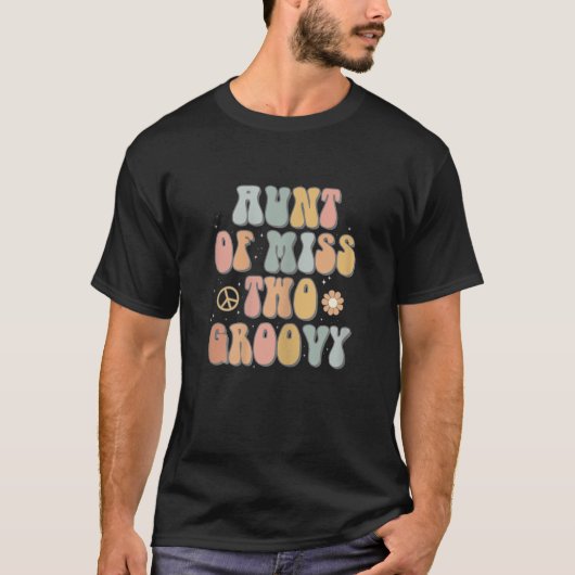 おばさんおばあちゃんのためのグルーヴィーな2歳の誕生日お祝い Tシャツ (正面)