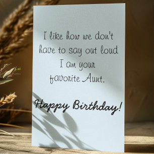 おばさんからのユーモア溢れる誕生日プレゼント（甥っ子/姪っ子向け） カード