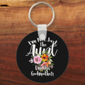 おばさんじゃなくてゴッドマザーのおばさん キーホルダー (正面)