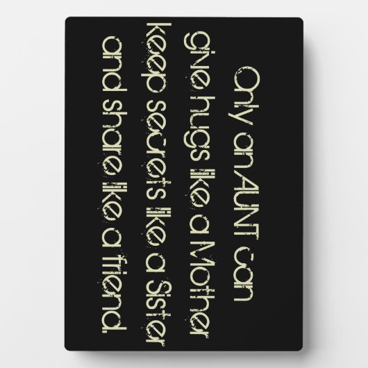 おばさんだけが…...家族友好プラーク フォトプラーク (正面)