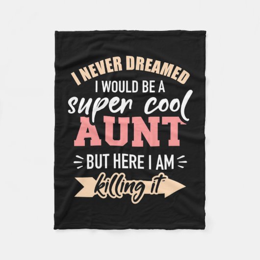 おばさんになすごいるカッコいい フリースブランケット (正面)