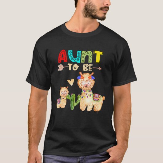 おばさんになるラマのベビーシャワー Tシャツ (正面)