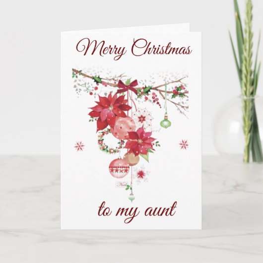 おばさんに聖降誕祭***お目出せ*** シーズンカード (正面)