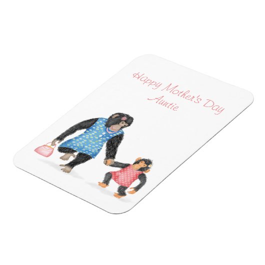 おばさんのかわいいチンパンマザーの日の磁石 マグネット (左側)