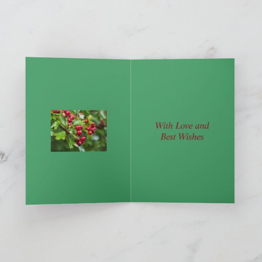 おばさんのための冬の果実クリスマスカード カード (内部)