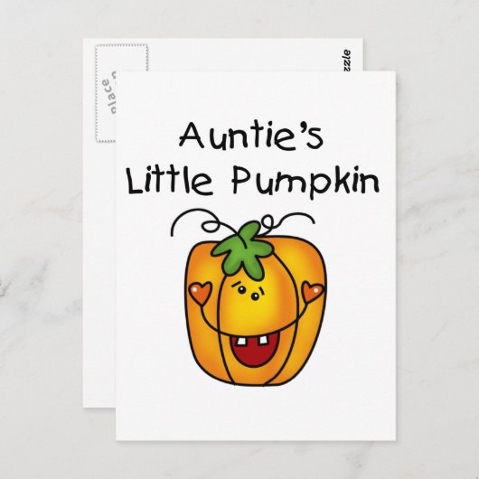 おばさんのリトルパンプキンTシャツとギフト ポストカード (正面/裏面)