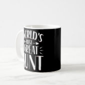 おばさんの世界の最高のおば素晴らしおばさん コーヒーマグカップ (正面左)