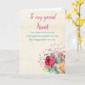 おばさんの日のフローラ水彩花 カード (黄色い花)