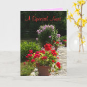 おばさんの毎日の挨拶の花 カード (黄色い花)