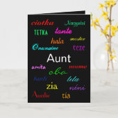 「おばさんの誕生日I」カード – カスタマイズ可能 カード (黄色い花)