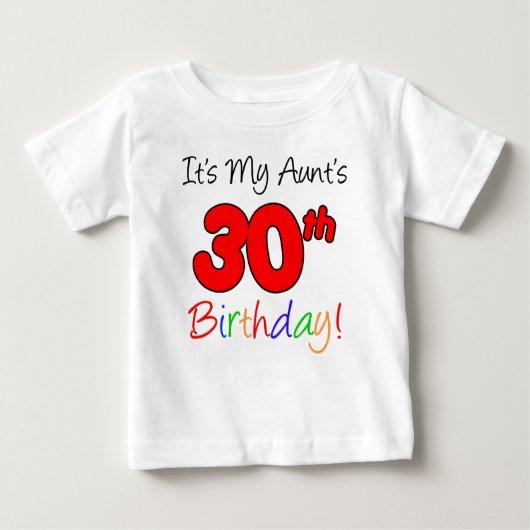 おばさんの30歳の誕生日 ベビーTシャツ (正面)