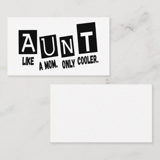 おばさんはお母さんばかりクールだ 名刺 (正面/裏面)