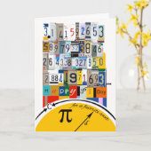 おばさんへのπの日、数字をこねくり回す カード (黄色い花)