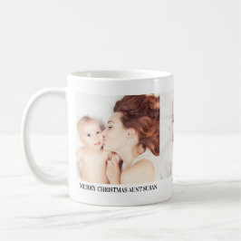 おばさんへのフォトクリスマスギフトマグ3枚 コーヒーマグカップ