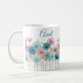 おばさんへのヴィンテージスプリングフラワー コーヒーマグカップ