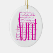 おばさんへの愛情のこもった言葉 セラミックオーナメント (右)