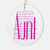 おばさんへの愛情のこもった言葉 セラミックオーナメント (左)