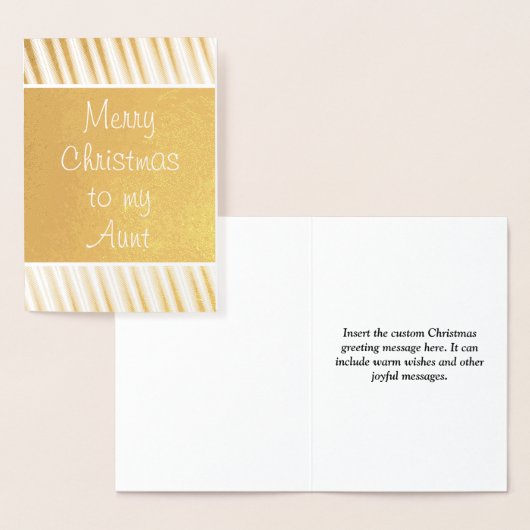 「おばさんへ聖降誕祭お目出とう」カード 箔カード (ディスプレー)