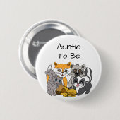 おばさんウッドランド森林動物ベビーシャワーB 缶バッジ (正面&裏面)