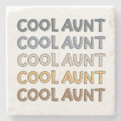 おばさんカッコいいがモダンおばさんへのかわいいプレゼント ストーンコースター (正面)