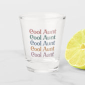 おばさんカッコいいレトロかわいいプレゼントおばさん ショットグラス (正面)