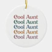 おばさんカッコいいレトロかわいいプレゼントおばさん セラミックオーナメント (正面)