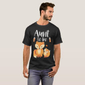 おばさんキツネ赤ちゃんシャワーかわいい森林動物 Tシャツ (正面フル)