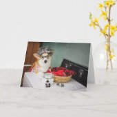 おばさんギッシー空白 カード (黄色い花)