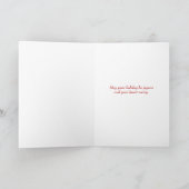 おばさんクリスマス応援レッドスノーフレークオーナメント シーズンカード (内部)