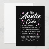 おばさんコード 招待状 (正面/裏面)