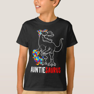 おばさんザウルス T レックス 恐竜 自閉症 Awareness おばさん Tシャツ