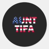 おばさんティファ国旗ユーモアおばさんティファ - 私はおばさんティファ ラウンドシール (正面)