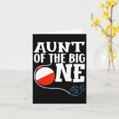 おばさんビッグワン魚釣り少年の最初の誕生日Ofi カード (黄色い花)