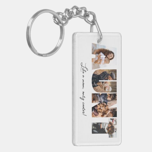 おばさんフォトコラージアクリルキーチェーン キーホルダー (正面左)