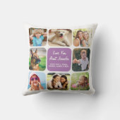 おばさんフォトコラージュ紫 クッション (裏面)