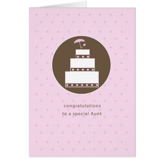 おばさんブライダルシャワーケーキおめでとう (正面)