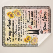 おばさんプレゼント |姪からの叔母への手紙 シェルパブランケット (正面(横))