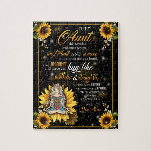 おばさんプレゼント |姪からの叔母への手紙 ジグソーパズル (縦)