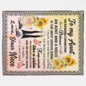 おばさんプレゼント |姪からの叔母への手紙 フリースブランケット (正面(横))